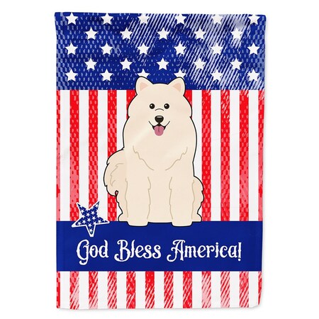 Carolines Treasures Patriotic USA Samoyed Flag Canvas House Size BB3025CHF